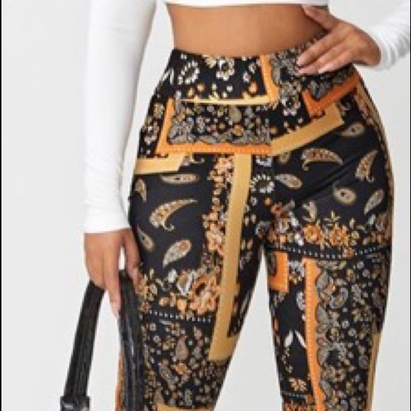 ☆ Bundle Boho Scarf Flares black& orange xL - Picture 2 of 3